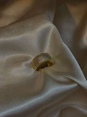 MonCherietr Minera Pirinç Üzeri Altın Kaplama Yüzük