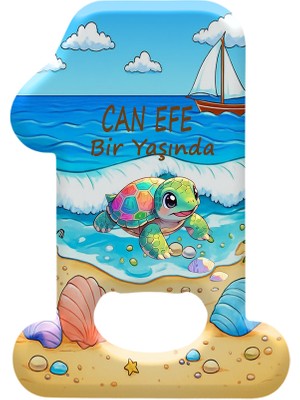Bfm Dijital Baskı Merkezi Kişiye Özel Deniz Temalı 1 Yaş Magnet & Açacak – Premium Uv Baskılı