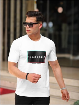 Comstar Erkek Slim Fit T-Shirt Casablanca