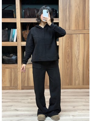 Vazıradk Önü Kısa Arkası Uzun Kapşonlu Pantolonlu Selanik Takım