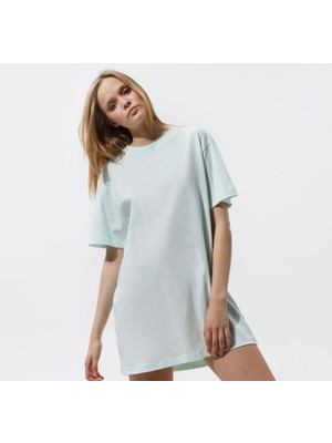 Nike Sportswear Essential Short-Sleeve Bol Kalıp Açık Yeşil Kadın Elbise CJ2242-394