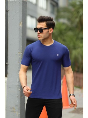 Comstar Erkek H Nakış Desenli Oversize Tshirt