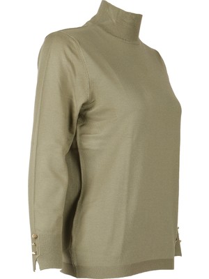 Only Vedi-Bb Kadın Oversize Boğazlı Uzun Kol Kazak - Minimalist