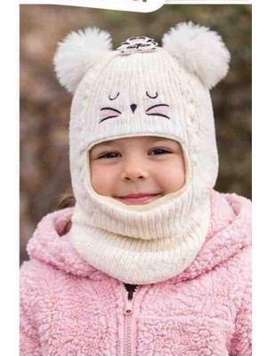 3-8 Yaş Kız ve Erkek Çocuk Figürlü Içi Polarlı Kar Maskesi