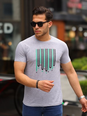 Comstar Baskılı Sıfır Yaka T-Shirt