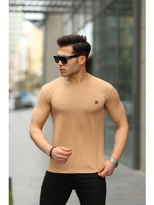 Comstar Erkek H Nakış Desenli Oversize Tshirt