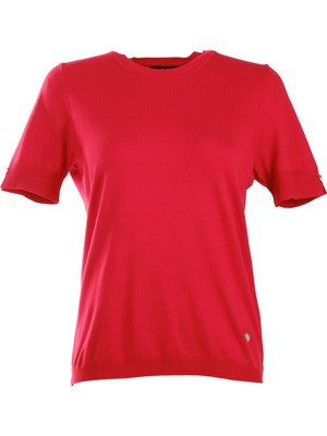 Only Vedi-Bb Kadın Kısa Kol Minimalist Kazak - Günlük Şıklık