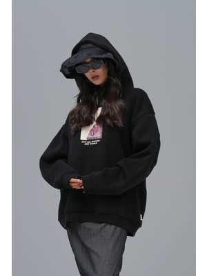 Javem Not All Wounds Are Visible Oversize Sweatshirt Unisex Siyah