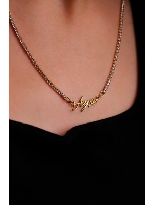 Silvesra Kişiye Özel Isimli 925 Ayar Gümüş Su Yolu Kolye (Uzunluk Varyantlı)