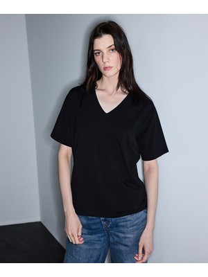 İpekyol Basic V yaka tişört IS1260070102001