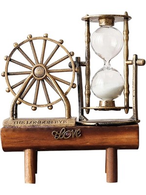 S'82 Dekoratif Dönme Dolap Biblolu Kum Saati