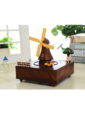 Marsilyan Değirmen Etrafında Dönen Araba Müzik Kutusu