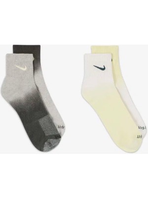 Nike Everyday Plus Cushioned Unisex 2 Çift -  Renkli Çorap FJ4913-901