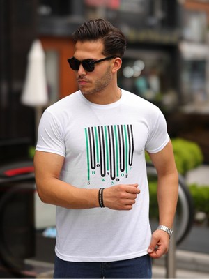 Comstar Baskılı Sıfır Yaka T-Shirt