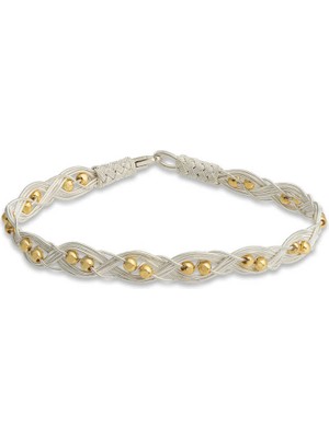 Gumush Gümüş Kazaziye Örgü Bileklik