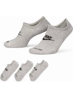 Nike Evryday Plus Cush Footie 3 Çift Unisex Gri Çorap DN3314-063