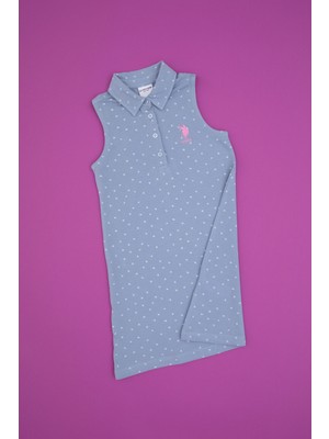 U.s. Polo Assn. Kız Çocuk Mavi Elbise (Örme) 50325168-VR036