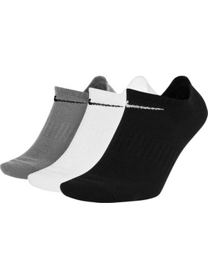 Nike Everyday Lightweight No-Show Çok Renkli Erkek Çorap (3 Çift) SX7678-901