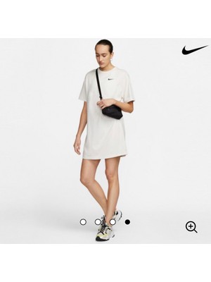 Nike Sportswear Swoosh Ss Krem Kadın Elbise DM6191-030