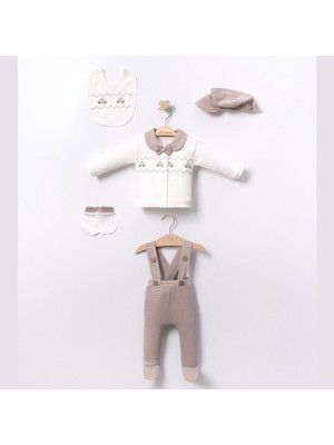 Cayzen Erkek Bebek Pamuklu 0-3 Ay Araba Nakışlı 5li Hastane Çıkış