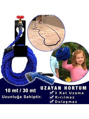 Jet Sepet Tabancalı Uzayan Hortum 30 Metre