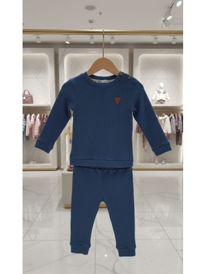 Kidzes Raporlu Düğme Detaylı Pamuklu 2'li Bebek Takımı (Unısex)