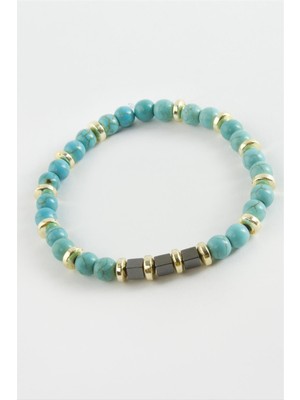 LTG Nova Turkuaz Doğaltaş Bileklik 6 mm