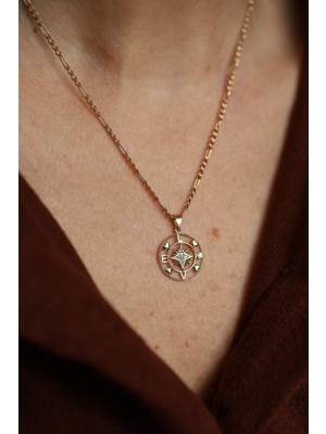 Yenigün Kuyumculuk 14 Ayar Altın Pusula Kolye