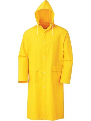 Kapşonlu Cepli Lüx Yağmurluk Sarı - Standart Beden 2xl