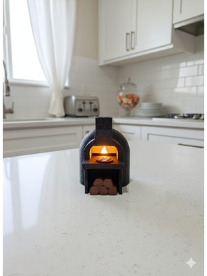 Ceresshop Mini Fırın Tasarımlı Dekoratif Mumluk – Tealight Mumluk, Ev ve Mutfak Dekoru