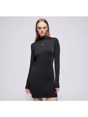 Nike Sportswear Gel Fitted Long Sleeve Siyah Kadın Elbise HQ3752-010