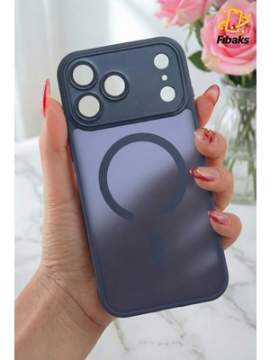 Fibaks iPhone 17 Pro Max Kılıf Kamera Lens Koruma Camlı Parmak Izi Yapmaz Mat Transparan Magsafe Destekli