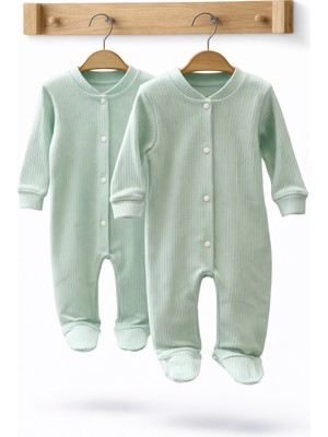 Can Baby Organik Pamuk 2'li Bebek Tulum Seti 0-3 / 3-6 Ay
