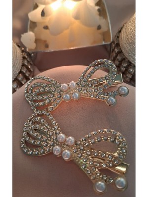 Twinroots Metal Gold Taşlı Ikili Pens Toka