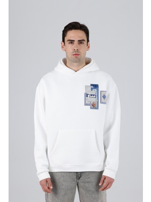 Javem Carpet Oversize Sweatshirt Unisex Beyaz