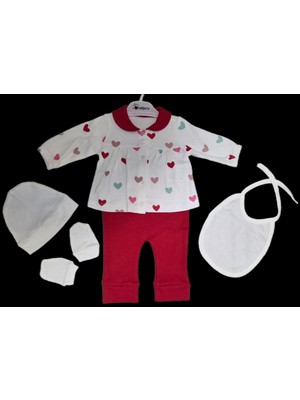 Kidseria Yeni Doğan Hastane Çıkışı 5'li Set | 0-3 Ay | Kız Bebek