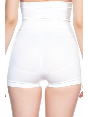 Beyaz Mı Emay 2047 Yüksek Bel Boxer Korse