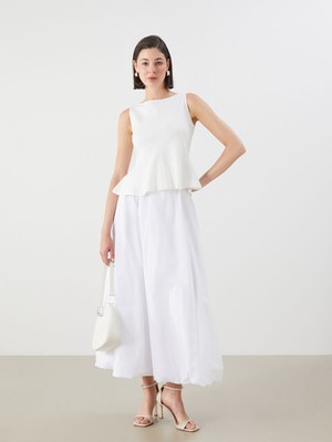 Lc Waikiki Yeni Sezon Beli Lastikli Poplin Balon Etek