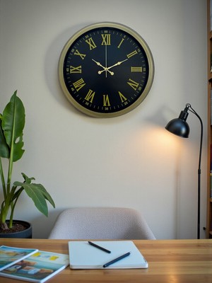 Pazarcan Zentime 40 cm Metal Roma Rakamlı Duvar Saati
