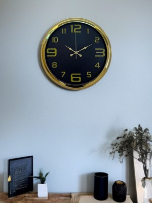 Pazarcan Zentime 40 cm Gold Lüks Duvar Saati