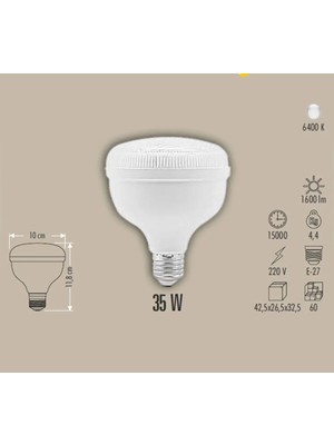 Cata Ct 4125 Kristal 25W Torch LED Ampul 6400K Beyaz Işık