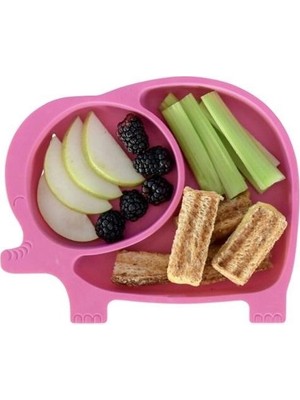 Go İthalat Bebek ve Çocuk Için Sevimli Fil Model Desenli Yemek Bebek Mama Kabı Bölmeli Tabak (5250)