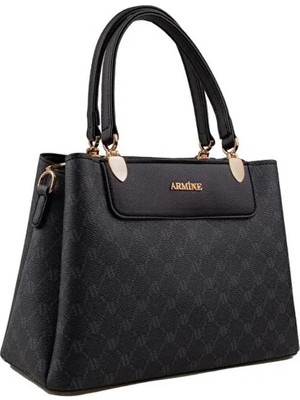 Armine Omuz Askılı Bayan Omuz & El Çanta 206 Siyah Nokta
