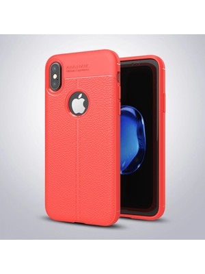 Iphone x Xs Litchi Tam Koruma Soft Silikon KILIF-(5775)