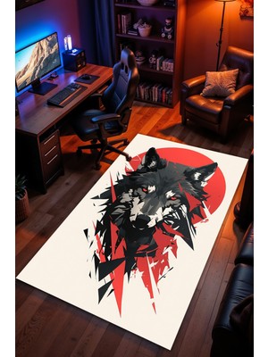 Charmbi Viking Pagan Desenli Kaymaz Taban Makinede Yıkanabilir Gaming Oyuncu Gamer Genç Odası Halısı