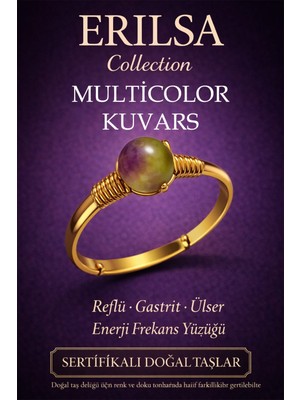 Erilsa Sertifikalı Enerji Frekans Yüzüğü – Multicolor Kuvars Ayarlamalı Gold Ince Kasa Ikizler Başak Balık