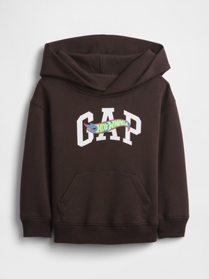 Gap Erkek Bebek Koyu Kahverengi Relaxed Vintagesoft Hot Wheels Logo Sweatshirt