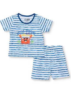 Hellobaby Hellobaby, Erkek, Kısa Kol Pijama Takımı, Taşıtlar Baskılı, Çıtçıtlı, Bisiklet Yaka, Kısa, Kısa Kol