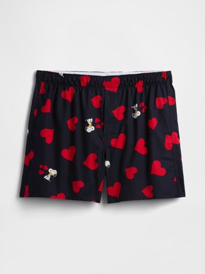 Gap Erkek Siyah Peanuts 4" Boxer