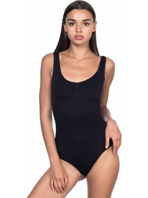 Siyah Mı Emay 1924 Soft Kalın Askıllı Çıtçıtlı Body